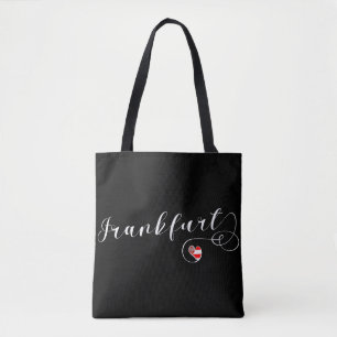 Frankfurt Heart Flag, Hesse, Germany Tote Bag