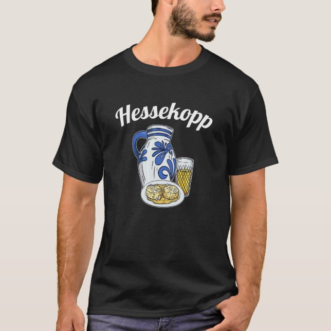 Frankfurt Hessen Apple Wine Saying Hessekopp Ffm R T-Shirt (Front)