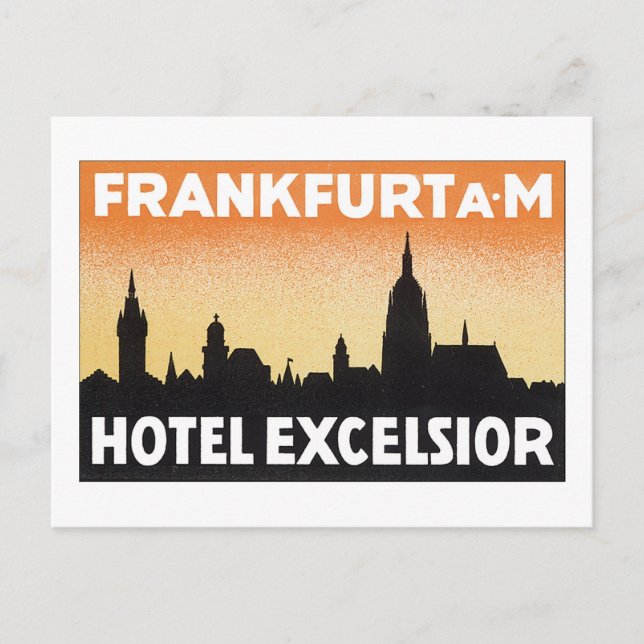 Frankfurt Hotel Excelsior Postcard (Front)