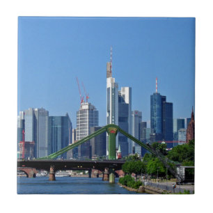 Frankfurt skyline ceramic tile