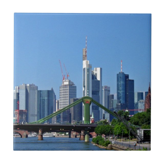 Frankfurt skyline ceramic tile (Front)
