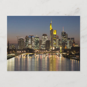 Frankfurt Skyline Germany gift Poster Holiday Postcard