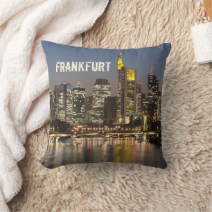 Frankfurt Skyline Germany Vintage Souvenir gift Cushion