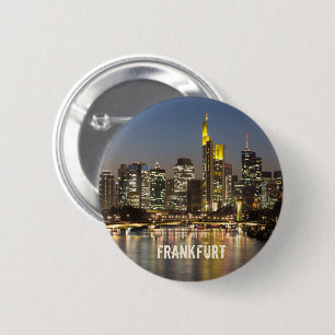 Frankfurt Skyline Germany Vintage Souvenir gift Lu 6 Cm Round Badge