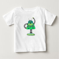 Frankie robot, green on white