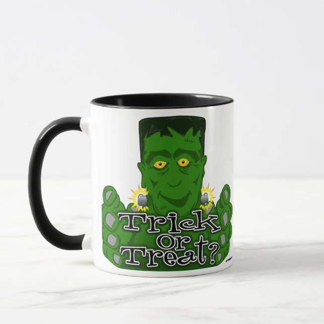 Frankie Trick Or Treat? Mug (Left)