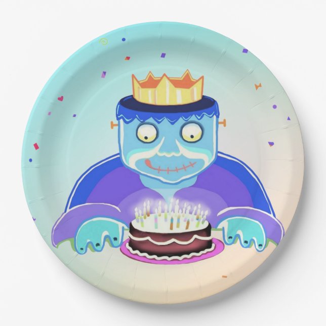 Frankie's Birthday paper plate (Front)