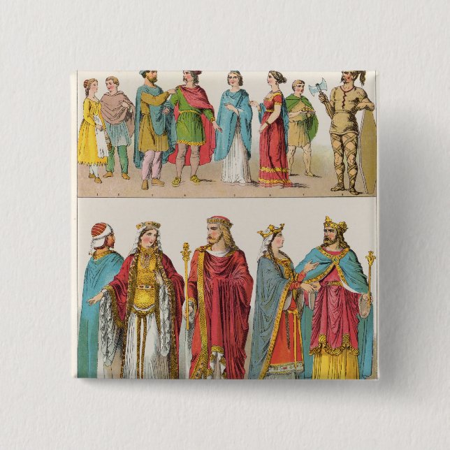 Frankish Dress 15 Cm Square Badge (Front)