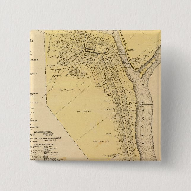 Franklin 15 Cm Square Badge (Front)