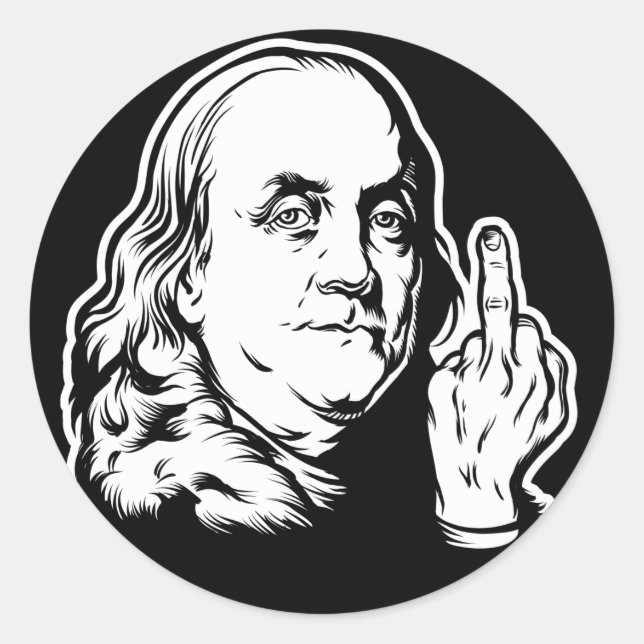 Franklin Classic Round Sticker (Front)