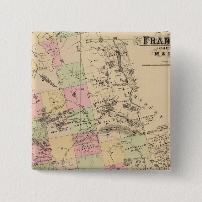 Franklin County, Maine 15 Cm Square Badge (Front)