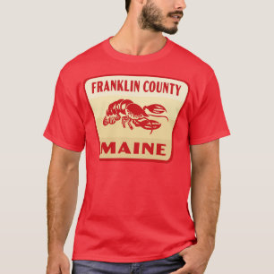 Franklin County Maine Retro Badge Tan T-Shirt