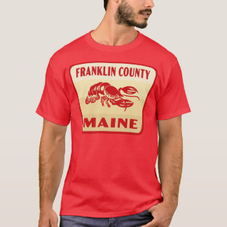 Franklin County Maine Retro  Badge Tan T-Shirt