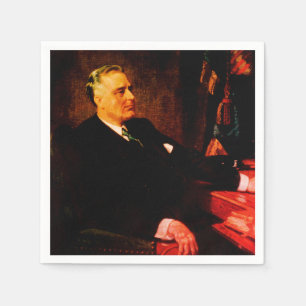 Franklin D. Roosevelt, FRD Democrat President  Napkin