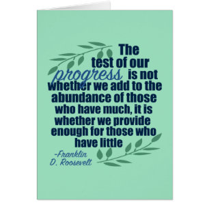 Franklin D. Roosevelt Inspirational Quote Card