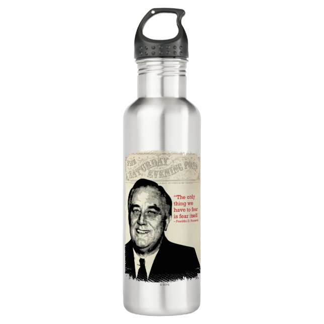 Franklin D. Roosevelt Quote 710 Ml Water Bottle (Front)