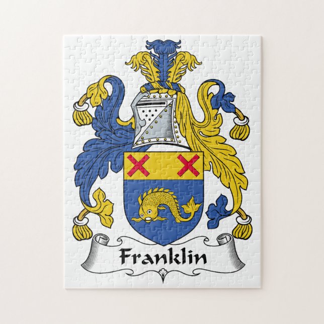 Franklin Family Crest Jigsaw Puzzle (Vertical)