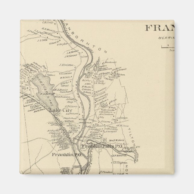 Franklin, Merrimack Co Magnet (Front)