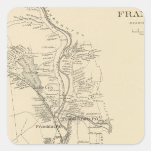 Franklin, Merrimack Co Square Sticker