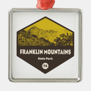 Franklin Mountains State Park El Paso Texas Metal Ornament