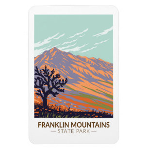 Franklin Mountains State Park Texas Vintage  Magnet