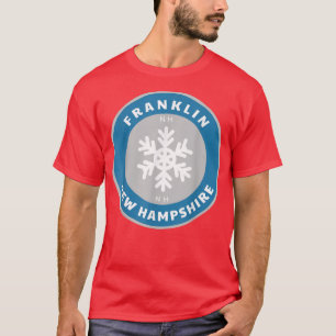 Franklin New Hampshire NE Winter Snow Snowflake So T-Shirt