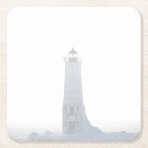Franklin North Breakwater Lighthouse Square Paper Coaster
