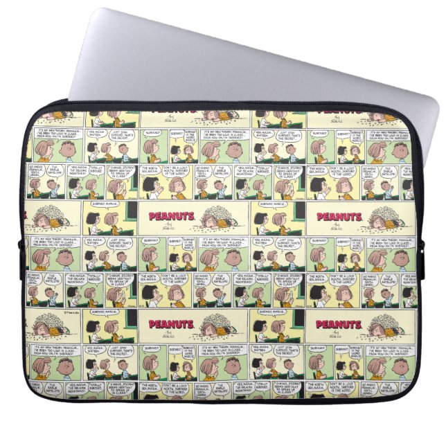 Franklin, Peppermint Patty & Marcie | Math Class Laptop Sleeve (Front)