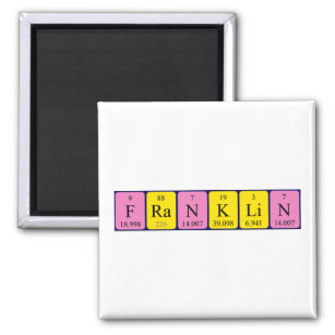 Franklin periodic table name magnet