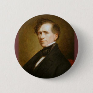 Franklin Pierce 14th President 6 Cm Round Badge