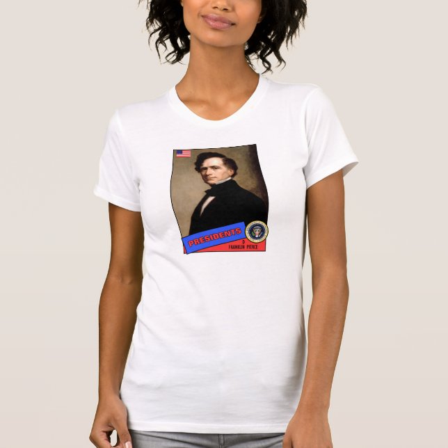 Franklin Pierce Baseball Card T-Shirt (Front)