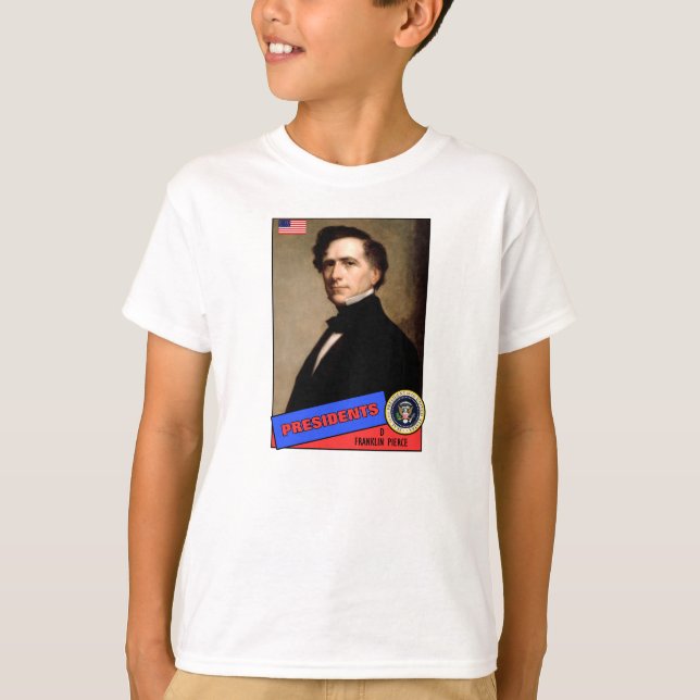 Franklin Pierce Baseball Card T-Shirt (Front)