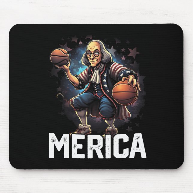 Franklin Play Bysketbyll Bbyll Player  Mouse Pad (Front)