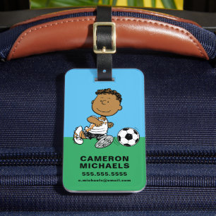 Franklin Playing Soccer Luggage Tag