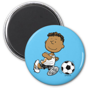 Franklin Playing Soccer Magnet