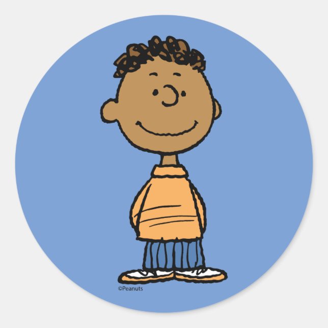 Franklin Smiling Classic Round Sticker (Front)