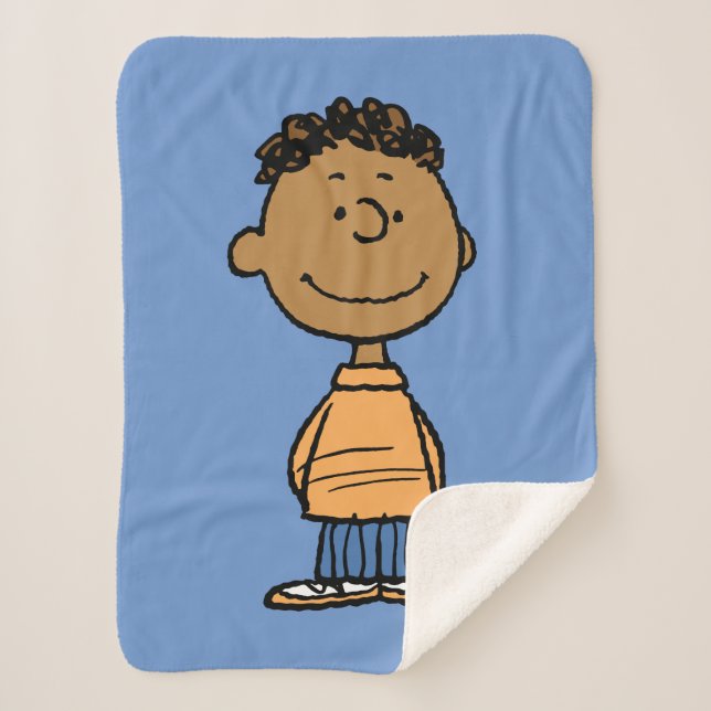 Franklin Smiling Sherpa Blanket (Front)