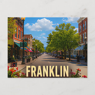 Franklin Tennessee Charming Downtown Landscape Postcard
