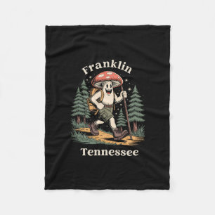 Franklin Tennessee Hiking Mushroom Vacation Fleece Blanket