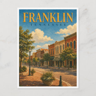 Franklin Tennessee Main Street GeoSaga Postcard
