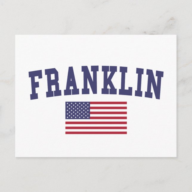 Franklin TN US Flag Postcard (Front)