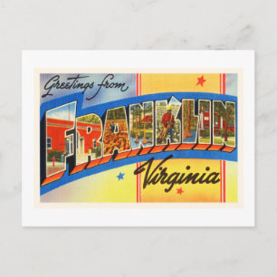 Franklin Virginia VA Old Vintage Travel Postcard- Postcard