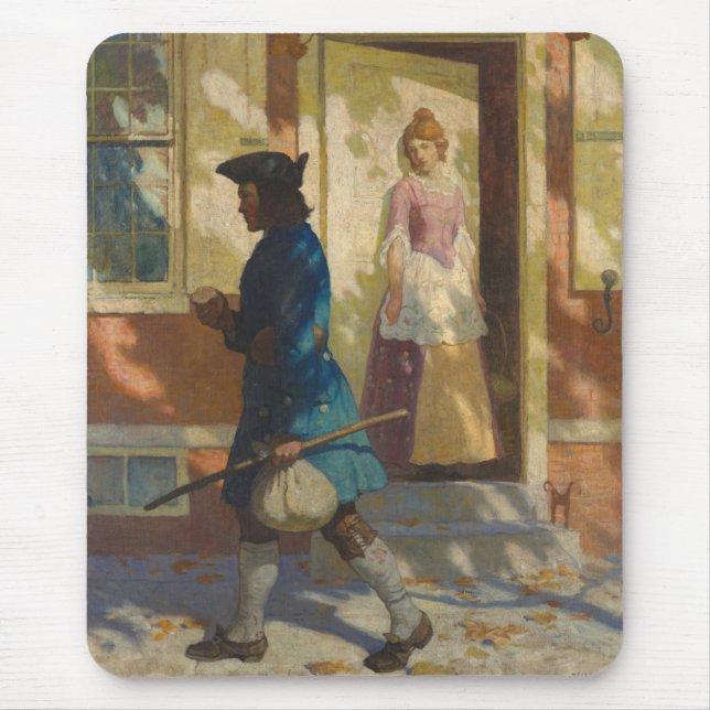 Franklin's Arrival in Philadelphia by N. C. Wyeth Mouse Pad (Front)