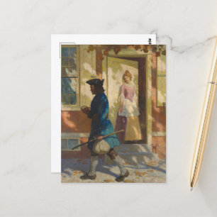 Franklin's Arrival in Philadelphia by N. C. Wyeth Postcard