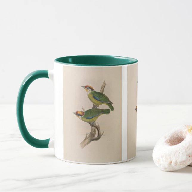 Franklin's Barbet by John Gould Mug (With Donut)