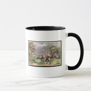 Franklin's experiment in electricity mug