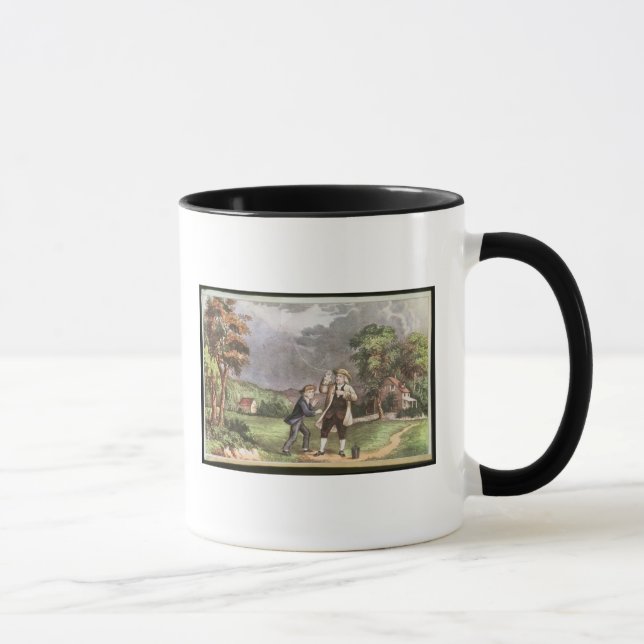 Franklin's experiment in electricity mug (Right)