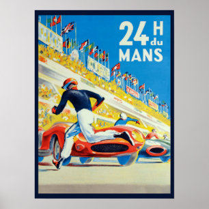 " Frankreich: 1923/heute - 24h Rennen von Le Mans Poster
