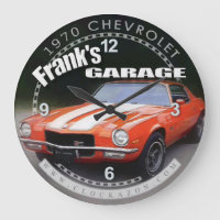 Frank's Garage Camaro Wall Clock