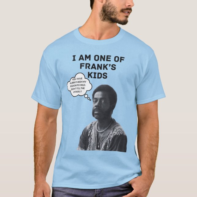 Frank's Kids Light Blue Shirt/Black Text T-Shirt (Front)